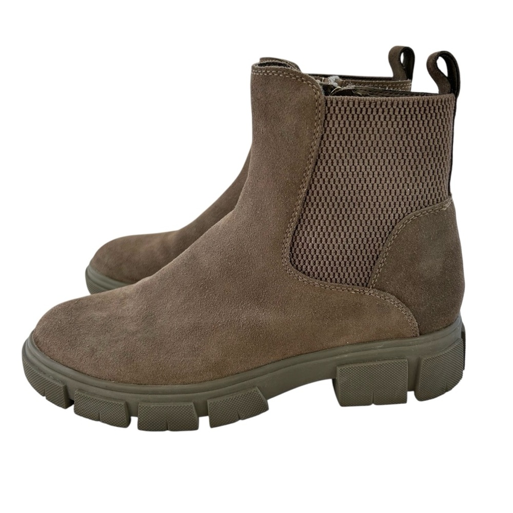 BLONDO Posey Brown Cow Suede Waterproof Zipper Boots 9.5
